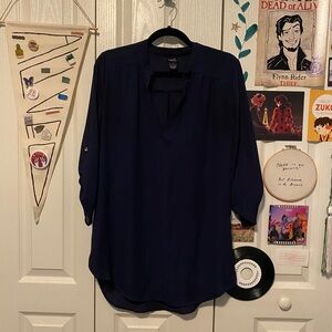 Sheer Navy Blouse